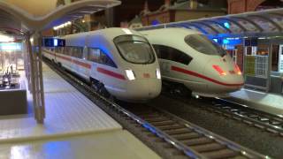 HO station diorama DB ②  ICE high speed trains [upl. by Peppy791]