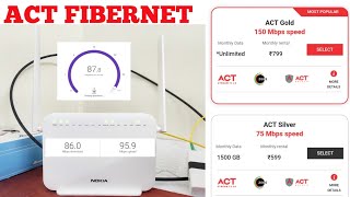 Act fibernet installation  Plans amp review  WORTH IT 150 Kbps OMG  Speed test Tamil [upl. by Ataga]