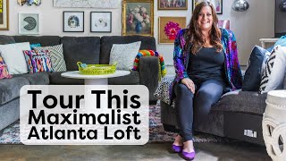 Tour This Maximalist Atlanta Loft Filled With Vintage Art amp Decor  Handmade Home Tours [upl. by Tacklind]