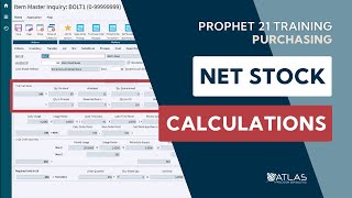 Prophet 21 Training and How To  Purchasing Net Stock [upl. by Spevek127]