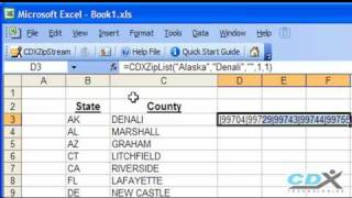 Zip Code List in Microsoft Excel [upl. by Savage]