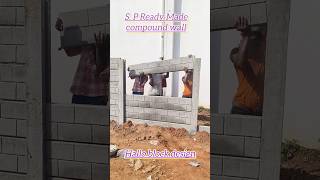 💪Hallo block design perfect fitting 💪 construction boundarywall trending shortcon [upl. by Hartnett]