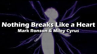 Mark Ronson  Nothing Breaks Like a Heart Lyrics ft Miley Cyrus [upl. by Elwyn302]