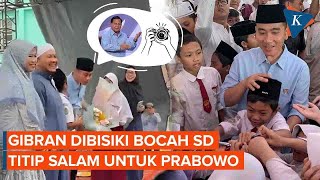 Momen Bocah SD Bisikbisik ke Gibran Titip Salam untuk Prabowo [upl. by Lezlie]