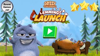 Lemmings Launch Grizzy and the Lemmings Game  Hitting All 3 Stars  Full GamePlay [upl. by Aicatsana]