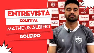 Entrevista Coletiva l Matheus Albino l goleiro l 1310 [upl. by Blake357]