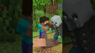 MINECRAFT ON 1000 PING with Pillager Raid  Minecraft Animation [upl. by Fechter309]