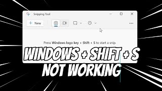 WINDOWS  SHIFT  S Snipping Tool Shortkey Not Working SOLVED [upl. by Attenaej3]