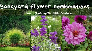 BACKYARD FLOWER amp PLANT COMBINATION IDEAS nature urbanfarming citygardening flowers garden [upl. by Ulani]