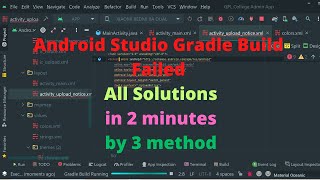 Android Studio Gradle Build Failed All Solution in 2 minutes by 3 method [upl. by Lalage]