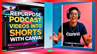 Transform Podcasts into Short Videos with Canva [upl. by Ahsimot]