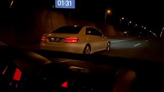 Mercedes E350 CDİ 4Matic 265bg W212 vs Jetta Mk5 20 Tdi roll race [upl. by Acinoreb]