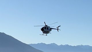 Alpine Helicopters MD500E Landing Back At Base Wanaka Airport [upl. by Enahpets]