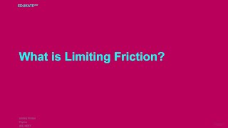 What is Limiting Friction [upl. by Nayhr668]