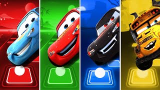 Dinoco Mcqueen 🆚 Lightning Mcqueen 🆚 Evil Mcqueen 🆚 Miss Fritter in Tiles Hop EDM Rush🎶 [upl. by Noemad]