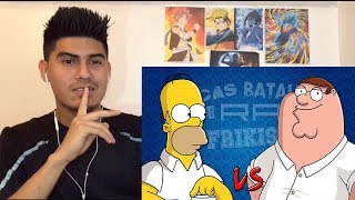 Homer Simpson vs Peter Griffin  Keyblade  Épicas Batallas de Rap del Frikismo  Vídeo Reaccion [upl. by Troxell]