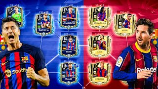 New Barcelona X Old Barcelona  Special Squad Builder We Got Messi Lewandoski FIFA Mobile 23 [upl. by Nnyla159]