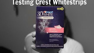 Testing Crest 3D Whitestrips  Gentle Routine [upl. by Evette]