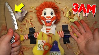 CUTTING OPEN HAUNTED RONALD MCDONALD DOLL AT 3 AM WHATS INSIDE [upl. by Eltsyrc]