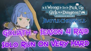 DanMachi Battle Chronicle  Goliath Season 4 Raid Solo Run On Very Hard [upl. by Shamma]