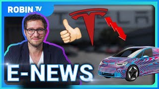 TESLA neue Rekorde amp Verluste VW ID Produktion beginnt FORD Elektro Pickup Truck  ENews [upl. by Aranat]