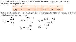 Física  Velocidad promedio  Ejemplo 1 [upl. by Alenson334]