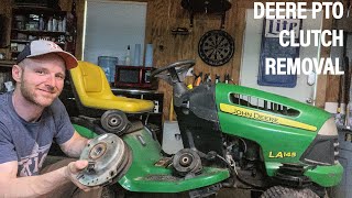 John Deere PTO Clutch Removal and Replacement Video LA145 3 MINUTES [upl. by Coral329]