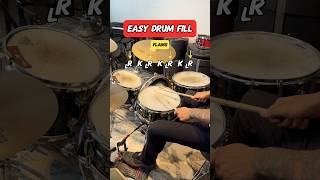 Easy Drum Fill Flam Drum Rudiment Beginners Drum Lesson drums [upl. by Acnairb208]