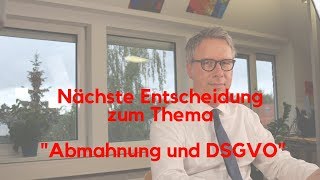 LG Bochum Abmahnung und DSGVO [upl. by Cardon725]