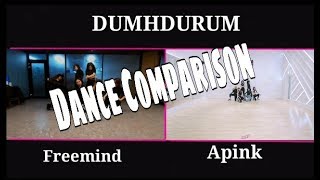 DUMHDURUM Apink Vs Freemind Demo version dance comparison [upl. by Einafats]