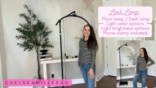 Lashes lamp  lash light floor lamp with wheels or desk lamp with phone holder lashtech lashlove [upl. by Felicio]