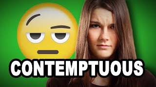 Learn English Words CONTEMPTUOUS  Meaning Vocabulary with Pictures and Examples [upl. by Blackman598]