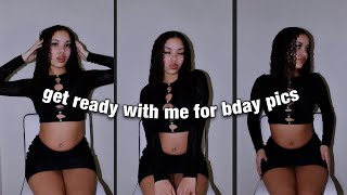 GET READY WITH ME FOR BDAY PICS  hair makeup gdwm grwm [upl. by Breen]