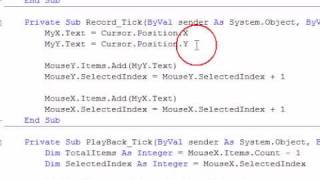 VBNET  How To Record and Playback Mouse Movement  Detailed Tutorial [upl. by Aral498]