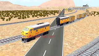 EMD F9 UP Got Derailment At Arizona Because Too Fast  Train Sim [upl. by Zilber]