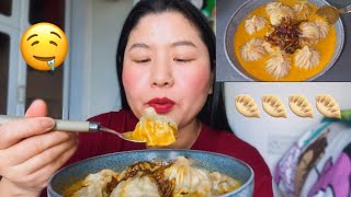 it’s a momo eating day  mini mukbang dmaya [upl. by Gere]