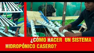 Cómo hacer un sistema hidropónico NFT casero con tubos PVC [upl. by Tonia34]