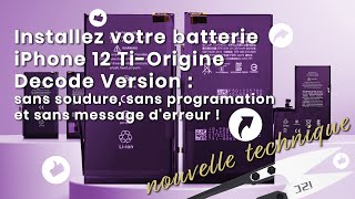 Guide de remplacement de la batterie diPhone 12 avec la batterie Tiorigine sans message derreur [upl. by Hillary]