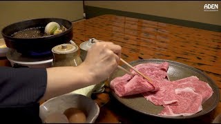 Highend Sukiyaki in Tokyo  Wagyu Beef in Japan [upl. by Lazos969]