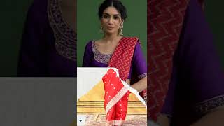 Contrast blouse for red saree redsareecontrastblouse blouse redsaree [upl. by Enyawed561]