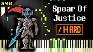 UNDERTALE  SPEAR OF JUSTICE  Piano Tutorial [upl. by Akli727]