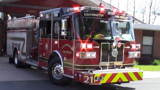 Southington Fire Department Engine 21 Responding [upl. by Nosnehpets]