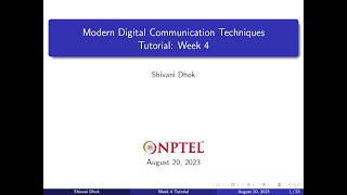 Week 4Solved ExampleQuantization Complex BasebandNPTELModern Digital Communication Technique [upl. by Beaumont843]