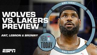 Timberwolves vs Lakers preview 🍿 Lebron amp Bronny pairing  Anthony Edwards expectations  NBA Today [upl. by Imuyam]