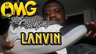 Unboxing Lanvin curb laceup sneakers on feet review [upl. by Tutankhamen]