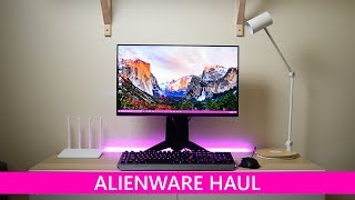 ALIENWARE 25 Gaming Monitor amp Pro Gaming Keyboard Elite Gaming Mouse First Impressions [upl. by Aicirtel]