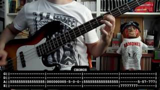 RAMONES  Blitzkrieg Bop bass cover w Tabs [upl. by Hapte]