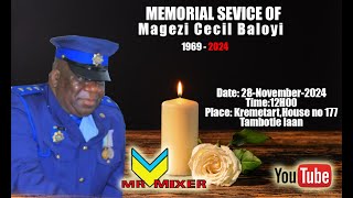 Memorial Service of Magezi Cecil Baloyi [upl. by Etiuqal270]