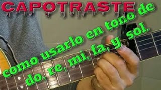 Cómo usar el capotraste en guitarra diferentes posiciones [upl. by Bremble70]