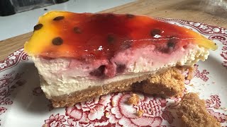 Finest Raspberry Cheesecake for 2 Tesco food Review [upl. by Hubsher42]